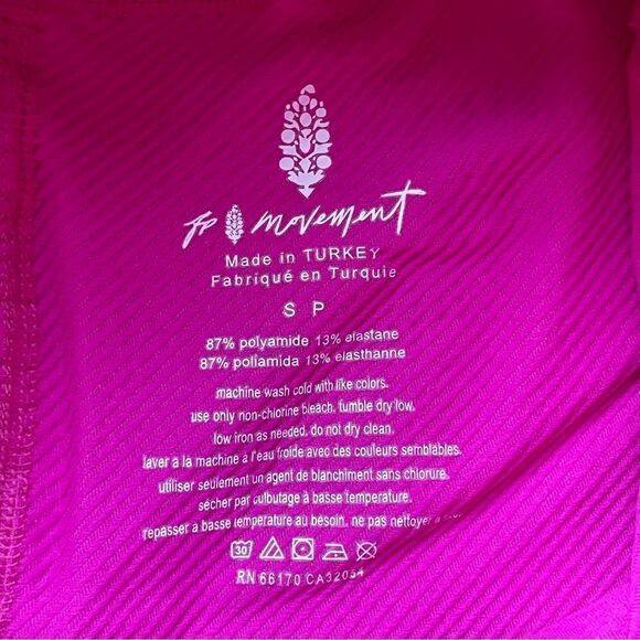 NWT Free People Movement Pink Free Throw Leggings - Size: Small - Picture 4 of 9